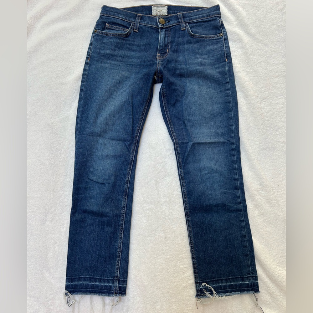 Current Elliott cropped frayed hem jeans size 25